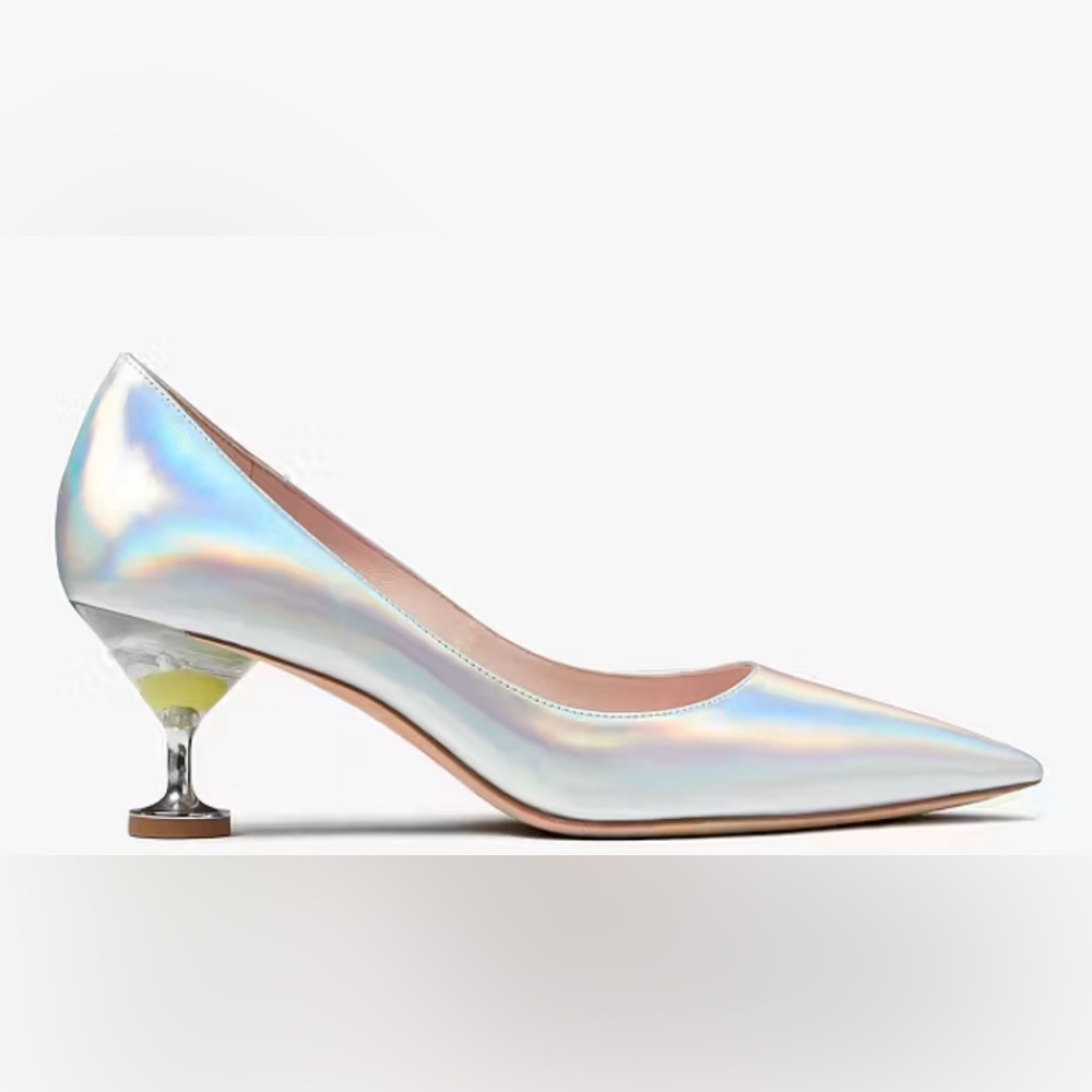 NIB Garnish Iridescent Pump - Olive Martini Heel